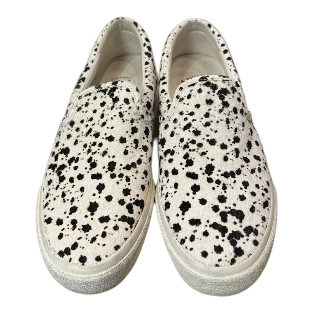 Madewell Sidewalk Women's Spatter Painted Calf Hair Slip-on Sneakers 9.5 - Picture 4 of 7